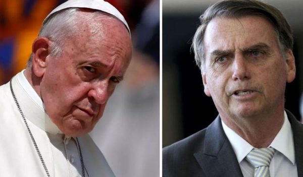 Papa Francisco e Jair Bolsonaro 