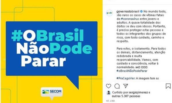 O Brasil não pode parar: Secom apaga post e diz que campanha não ...