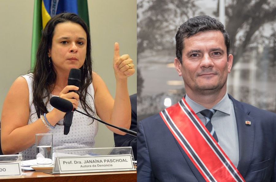 Janaina Paschoal e Sérgio Moro. Foto: Wikimedia Commons