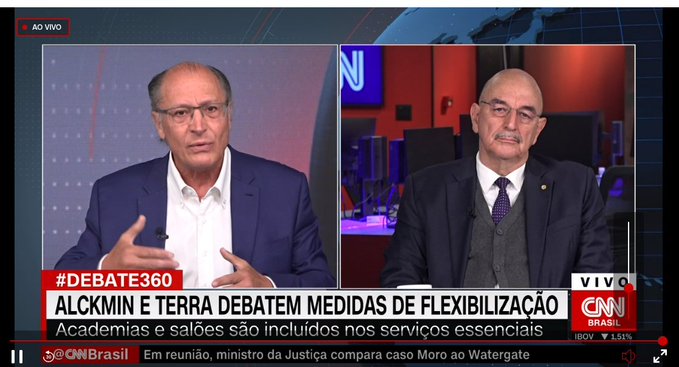 VÍDEO - Em debate com Alckmin na CNN, Osmar Terra diz que OMS e ...