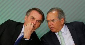 O presidente e o ministro da Economia do Brasil