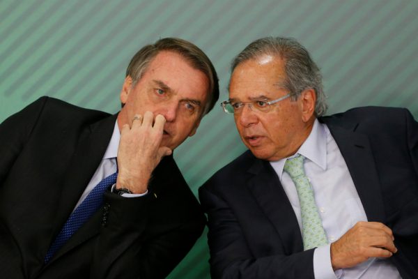 O presidente e o ministro da Economia do Brasil