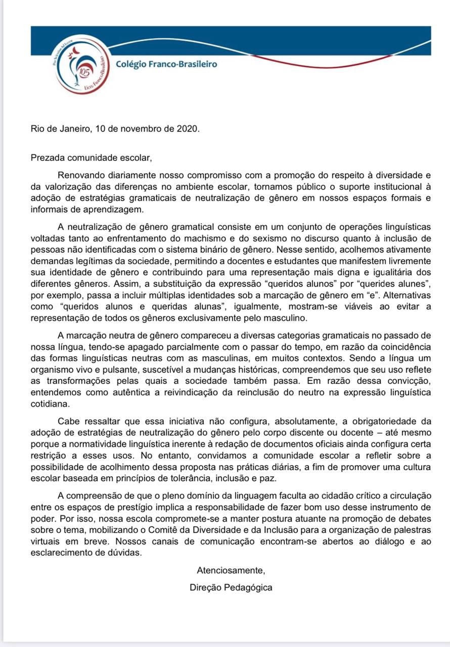 Circular do Colégio Franco-Brasileiro. Foto: Reprodução de Internet