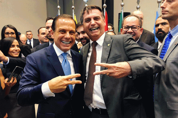 Bolsonaro e Doria, do PSDB