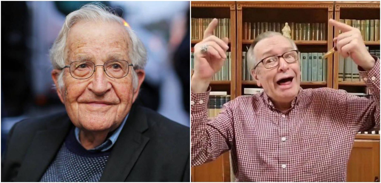 Noam Chomsky e Olavo de  Carvalho