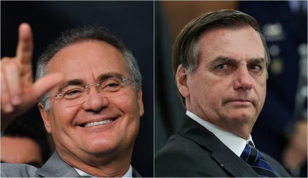 Renan Calheiros e Jair Bolsonaro