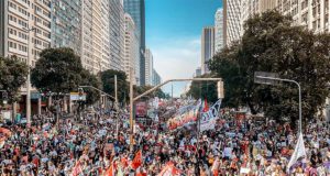 Manifestação Fora Bolsonaro, no Rio de Janeiro, em julho. Imagem: Reprodução