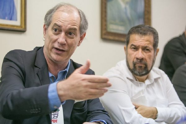 Ciro Gomes e Carlos Lupi em reunião do PDT 