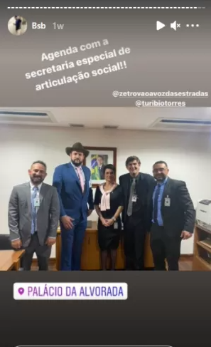 O grupo de Sérgio Reis no Alvorada