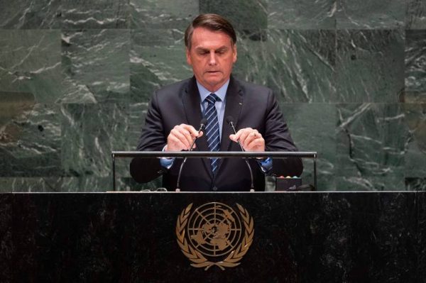 Bolsonaro em discurso na ONU