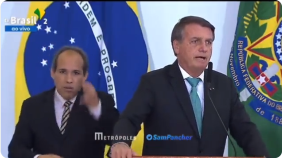 Bolsonaro discursa em "comemoração" aos mil dias de governo. Foto: Reprodução