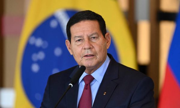 O vice-presidente Hamilton Mourão em evento no Itamaraty