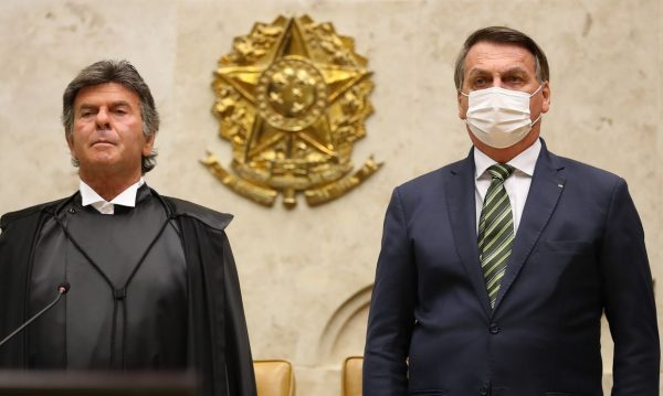 O presidente do STF, Luiz Fux, e o da República, Jair Bolsonaro