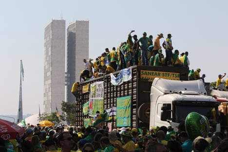 Caminhão no ato golpista de 7 de setembro