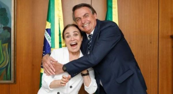 Veja Regina Duarte e Jair Bolsonaro