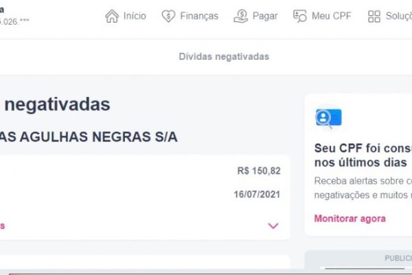 comprovante de débito negativo da ex de Bolsonaro