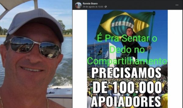 O agressor bolsonarista Ronnie Boaro