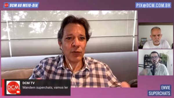 Fernando Haddad e entrevista ao canal DCM TV