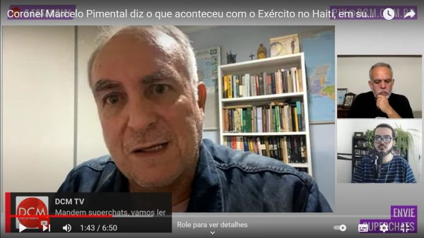Coronel Marcelo Pimentel em entrevista ao canal DCM TV 