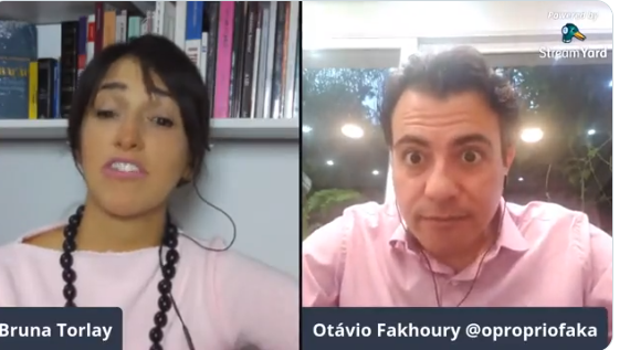 Otávio Fakhoury defende disseminação de "tratamento precoce" contra Covid-19 em live durante a pandemia. Imagem: Reprodução