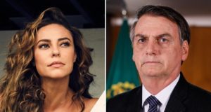 Paolla Oliveira e Bolsonaro em montagem