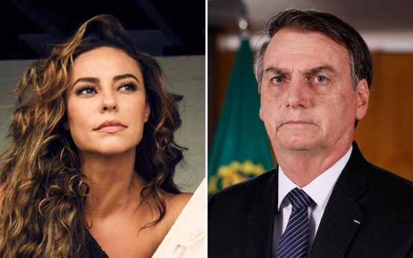 Paolla Oliveira e Bolsonaro em montagem