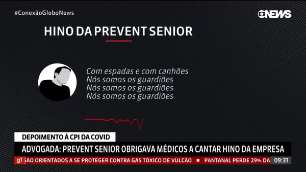 Funcionários da Prevent Senior eram obrigados a cantar hino