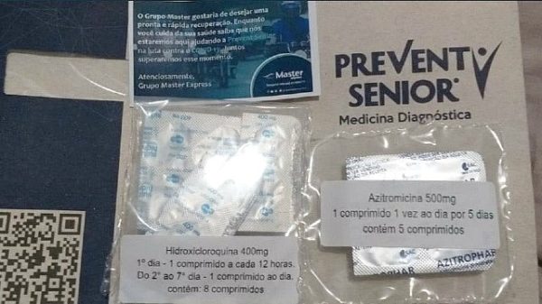 O kit covid oferecido pela Prevent Senior