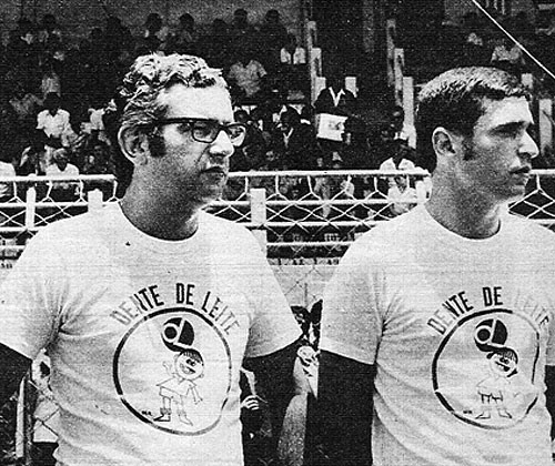 Roberto Petri com Eli Coimbra na década de 70