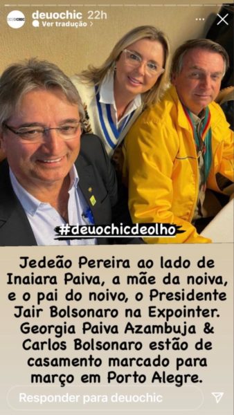 Carlos Bolsonaro está de casamento marcado, segundo site