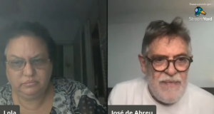 Zé de Abreu participa de live com Lola Aronovich e diz que errou ao atacar Tábata Amaral (PSB-SP). Imagem: Reprodução