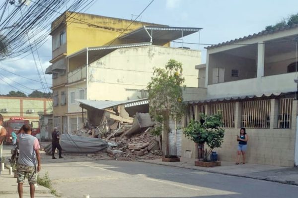 Prédio de três andares desabou em Nilópolis, na Baixada Fluminense. Foto: Reprodução