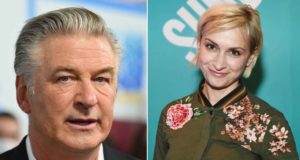 O ator Alec Baldwin e a diretora de fotografia, Halyna Hutchins. Fotos: Sonia Recchia/Getty Images/AFP e Angela Weiss/AFP