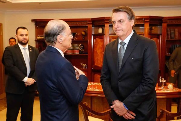 Edir Macedo, o dono da Record, e Jair Bolsonaro