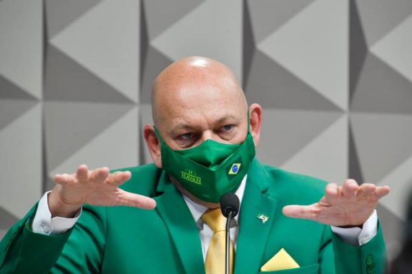 Luciano Hang, o Véio da Havan, na CPI da Covid
