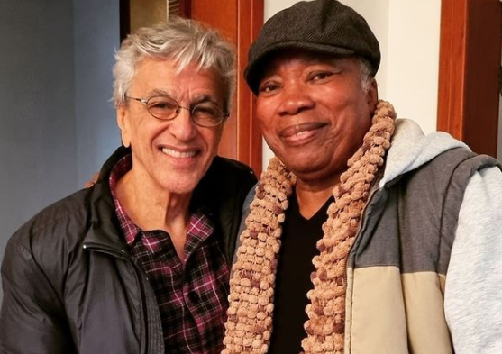 Caetano Veloso e Milton Nascimento no primeiro encontro desde o início da pandemia