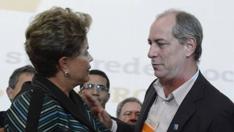 Dilma Rousseff cumprimenta Ciro Gomes