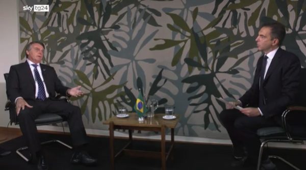 Bolsonaro em entrevista à TV Italiana