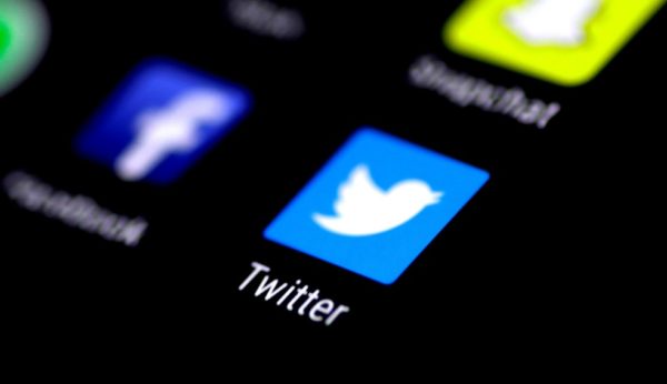 Ícone do Twitter, em smartphone