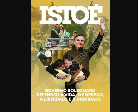 Pedido de direito de resposta na capa da IstoÉ. Imagem: Reprodução