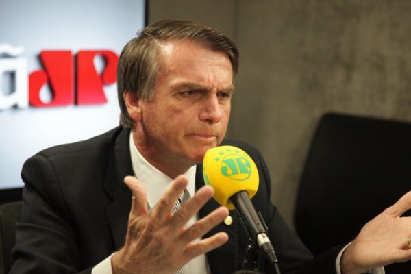 Jair Bolsonaro em entrevista na Jovem Pan