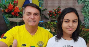 Jair Bolsonaro e Laura Bolsonaro