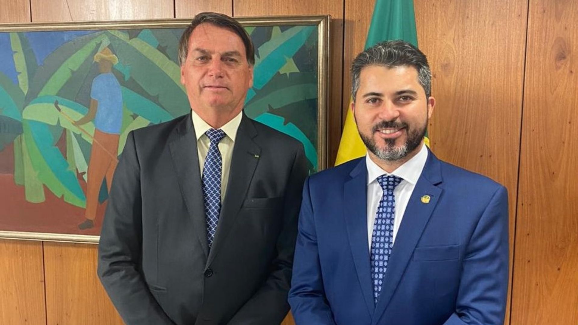 Jair Bolsonaro e Marcos Rogério. Foto: Divulgação