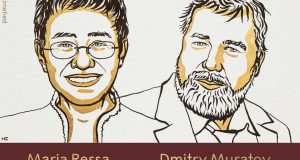 Maria Ressa e Dmitry Muratov.