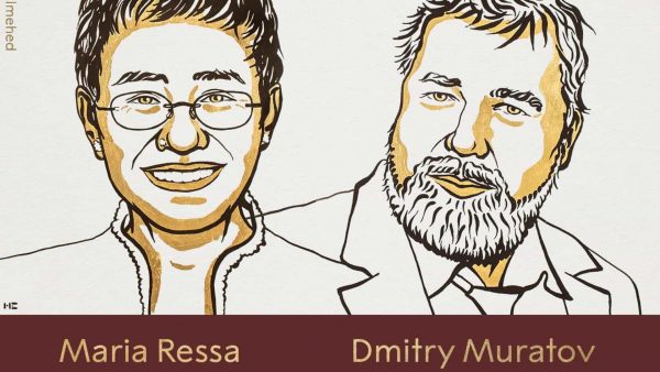 Maria Ressa e Dmitry Muratov.