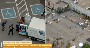 Programa Fala Brasil, da Record, noticiou falsa explosão em shopping de São Paulo. Imagem: Reprodução/Record