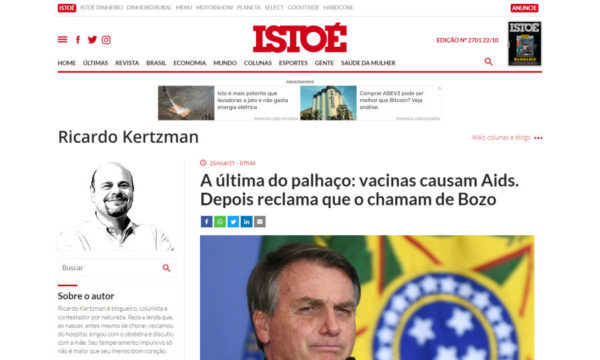 Veja o colunista da Istoé