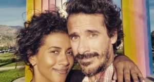 Aline Midlej com o atual marido