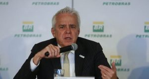 O ex-presidente da Petrobras em coletiva