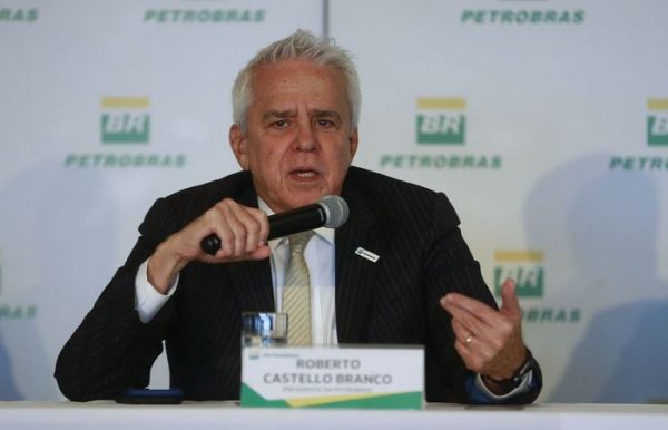 O ex-presidente da Petrobras em coletiva